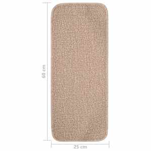 Nášlapy na schody 15 ks 60 x 25 cm béžové protiskluzové - obrázek 6
