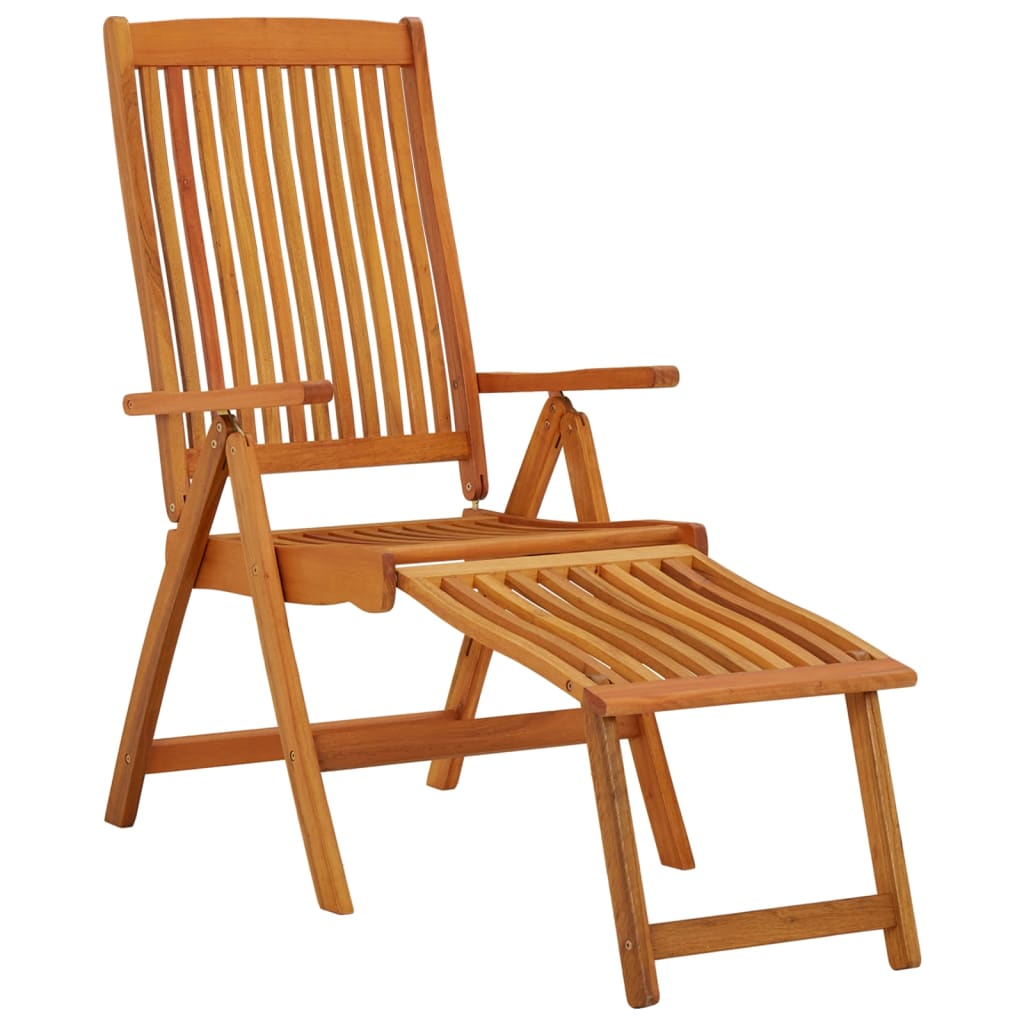 vidaXL Tuinstoelen met voetensteunen 2 st inklapbaar eucalyptushout