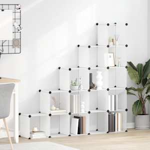 Kockasta omarica za shranjevanje s 15 kockami prozoren PP