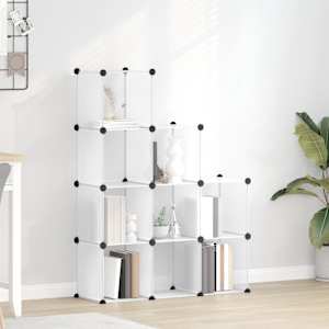 Kockasta omarica za shranjevanje z 9 kockami prozoren PP