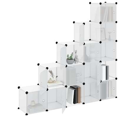 Estantería De Cubos Con 6 Compartimentos Fabricada En Polipropileno Y Acero De Color Negro Vidaxl