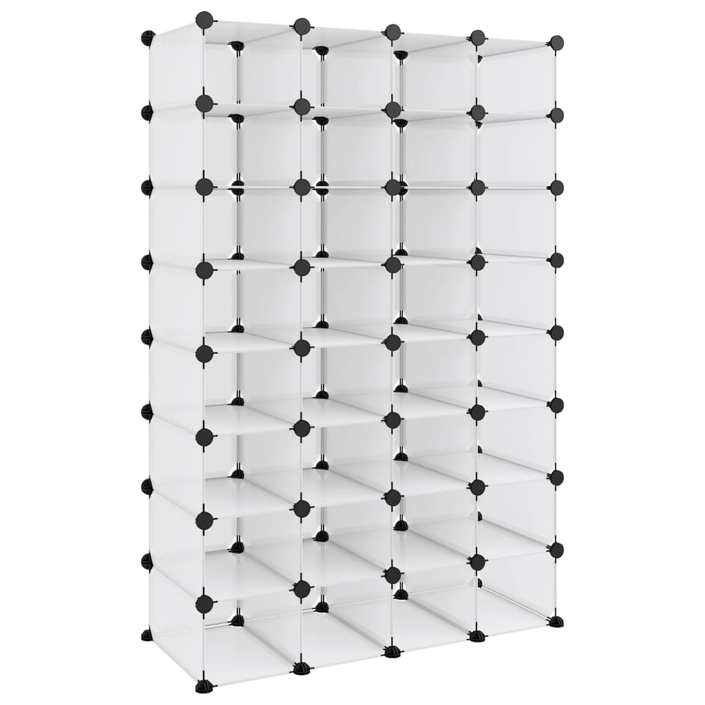 vidaXL Stojan na topánky priehľadný 93x36,5x140 cm PP