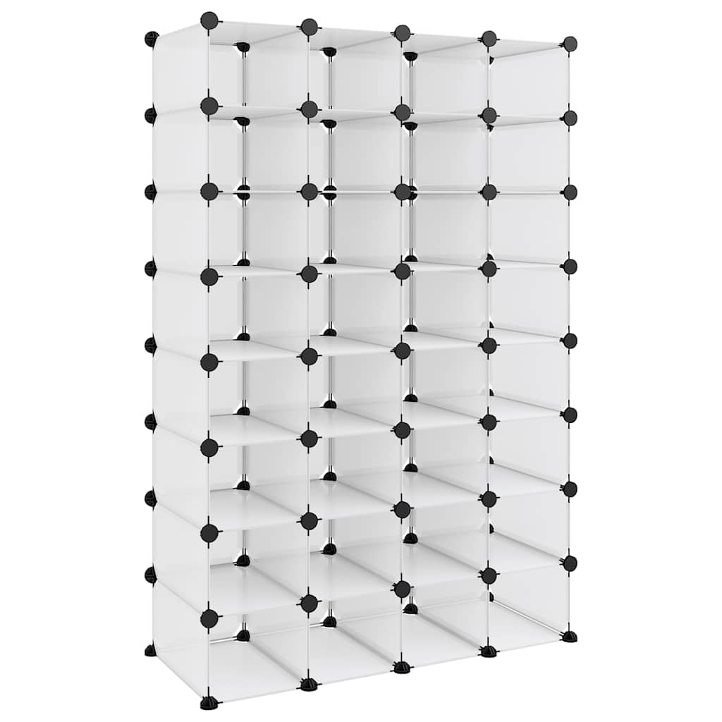vidaXL Stojan na topánky priehľadný 93x36,5x140 cm PP