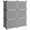vidaXL kingariiul, must, 84,5 x 31 x 93,5 cm, PP