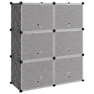 vidaXL kingariiul, must, 84,5 x 31 x 93,5 cm, PP