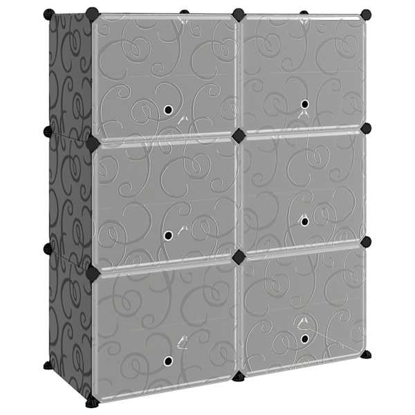 vidaXL kingariiul, must, 84,5 x 31 x 93,5 cm, PP