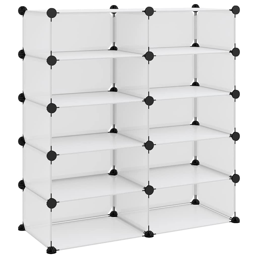 vidaXL Botník průhledný 84 x 32 x 88,5 cm PP