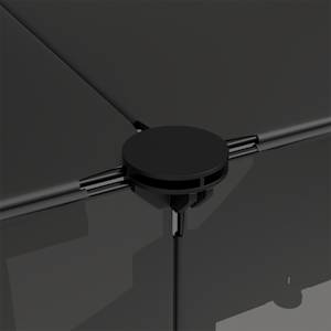 Klec pro malá zvířata černá 143 x 107 x 93 cm PP a ocel - obrázek 7