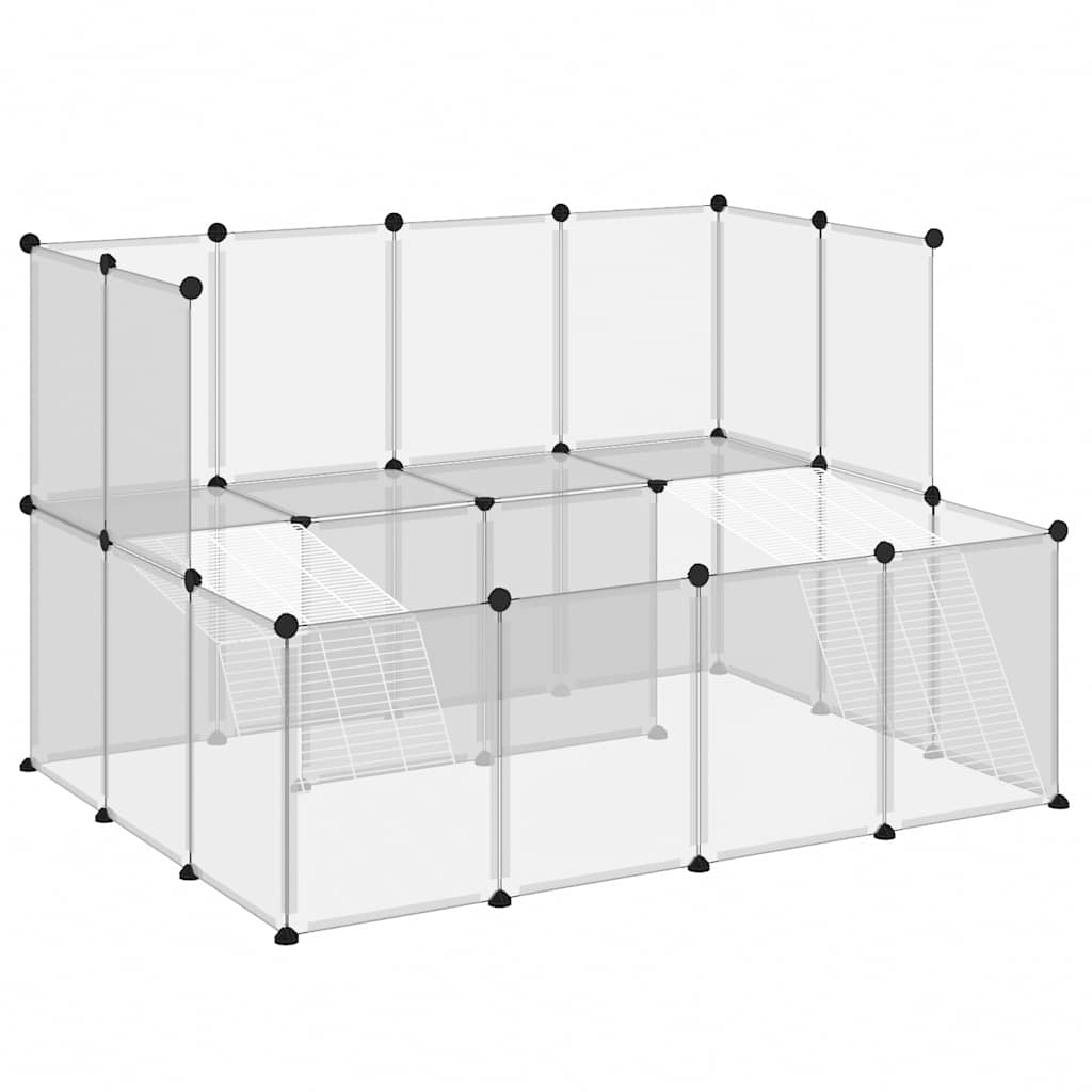 vidaXL Klec pro malá zvířata průhledná 143 x 107 x 93 cm PP a ocel