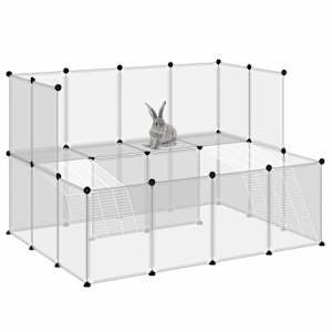 Klec pro malá zvířata průhledná 143 x 107 x 93 cm PP a ocel - obrázek 6