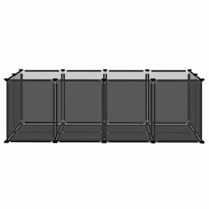 Klec pro malá zvířata černá 144 x 74 x 46,5 cm PP a ocel - obrázek 3