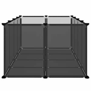 Klec pro malá zvířata černá 144 x 74 x 46,5 cm PP a ocel - obrázek 4