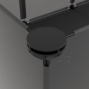 Klec pro malá zvířata černá 144 x 74 x 46,5 cm PP a ocel - obrázek 7