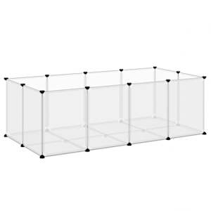 vidaXL v&auml;ikelooma aedik, l&auml;bipaistev, 144 x 74 x 46,5 cm, PP ja teras