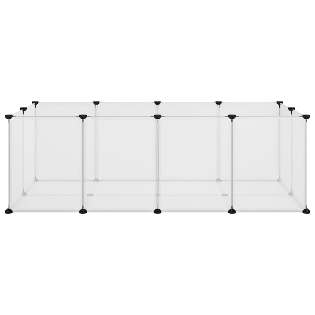 

vidaXL Dierenhok klein 144x74x46,5 cm polypropeen en staal transparant