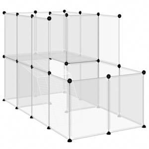 Klec pro malá zvířata průhledná 142 x 74 x 93 cm PP a ocel - obrázek 2