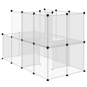 Klec pro malá zvířata průhledná 142 x 74 x 93 cm PP a ocel - obrázek 5