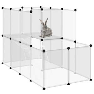 Klec pro malá zvířata průhledná 142 x 74 x 93 cm PP a ocel - obrázek 6