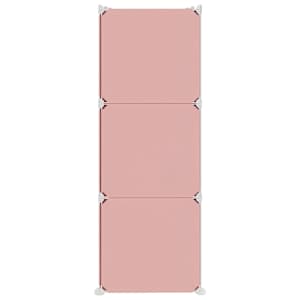 Dětská modulární skříň s 6 úložnými boxy růžová PP - obrázek 4