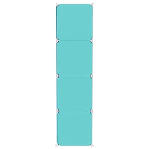 Dětská modulární skříň s 12 úložnými boxy zelená PP - obrázek 4