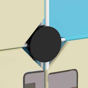 Dětská modulární skříň s 8 úložnými boxy modrá PP - obrázek 7