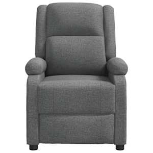 Masážní křeslo tmavě šedé textil - obrázek 4