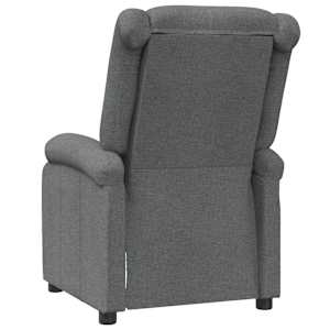 Masážní křeslo tmavě šedé textil - obrázek 6