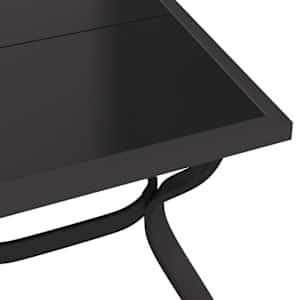 Zahradní stůl šedočerný 180 x 80 x 70 cm ocel a sklo - obrázek 5