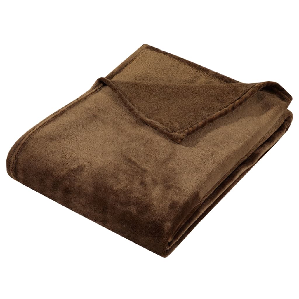 vidaXL Blanket Cocoa Brown 130x170 cm Polyester