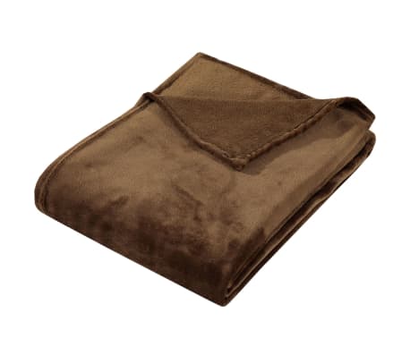 vidaXL Blanket Cocoa Brown 130x170 cm Polyester