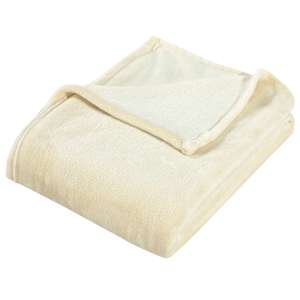 vidaXL Deken 130x170 cm polyester cr&egrave;mekleurig