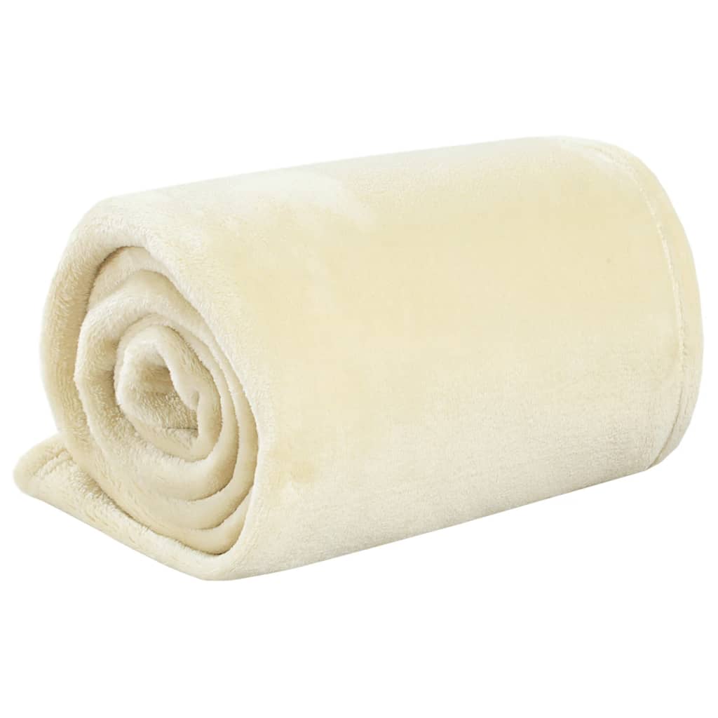Pătură, crem, 150×200 cm, poliester