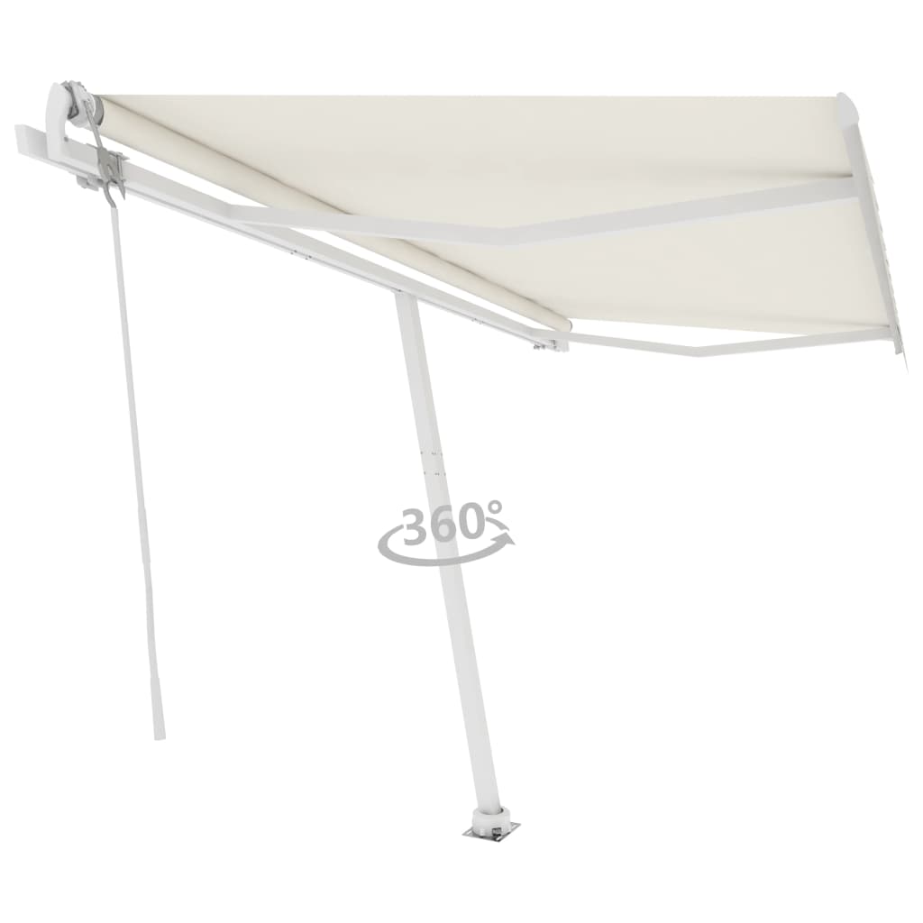 VidaXL Freestanding Automatic Awning 400x300 Cm Cream