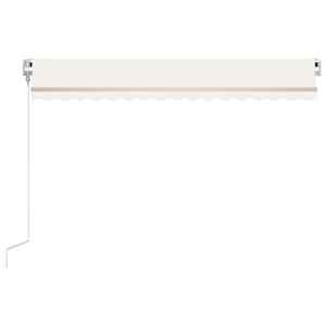 vidaXL Automatic Retractable Awning 400x300 cm Cream