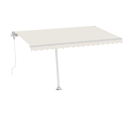 vidaXL Freestanding Automatic Awning 400x300 cm Cream