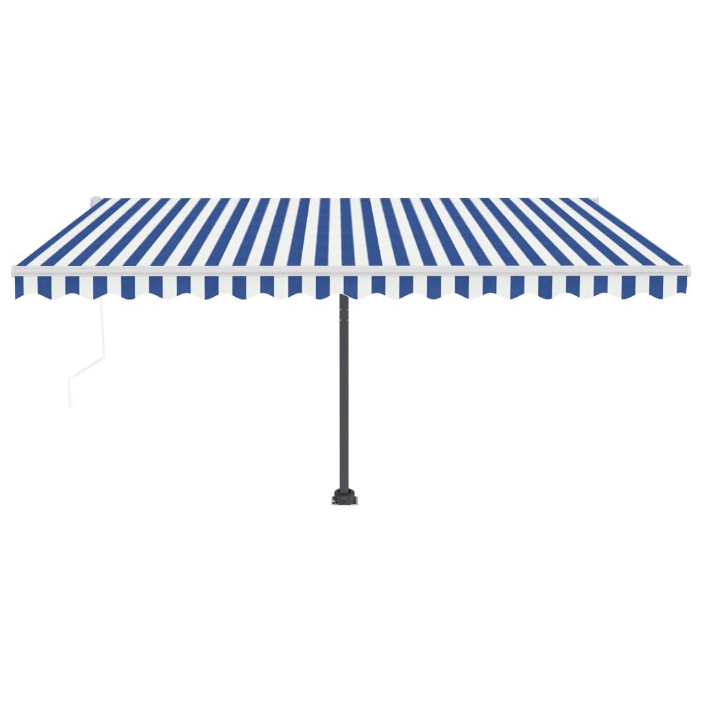 vidaXL Freestanding Automatic Awning 400x300cm Blue/White