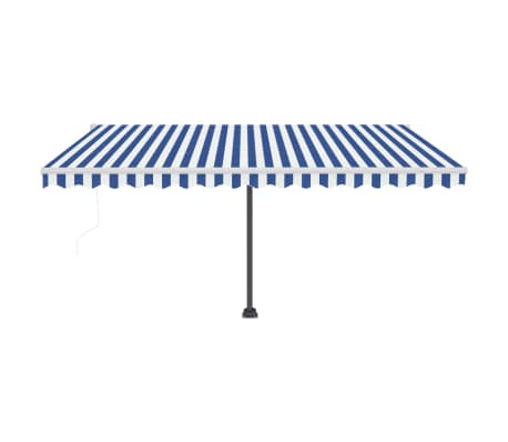 vidaXL Freestanding Automatic Awning 400x300cm Blue/White