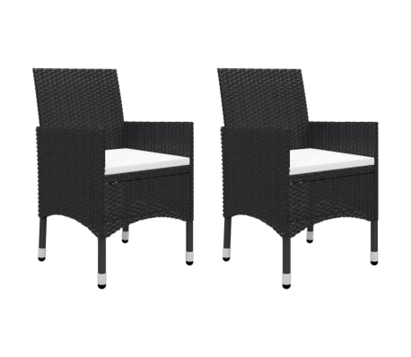 vidaXL Garden Bistro Set | Black and Brown