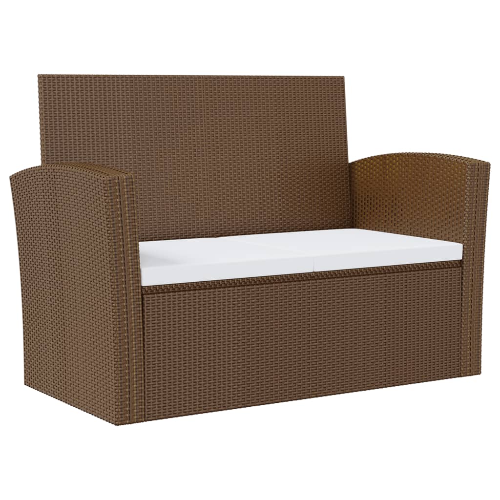 

vidaXL 16-delige Loungeset met kussens poly rattan bruin