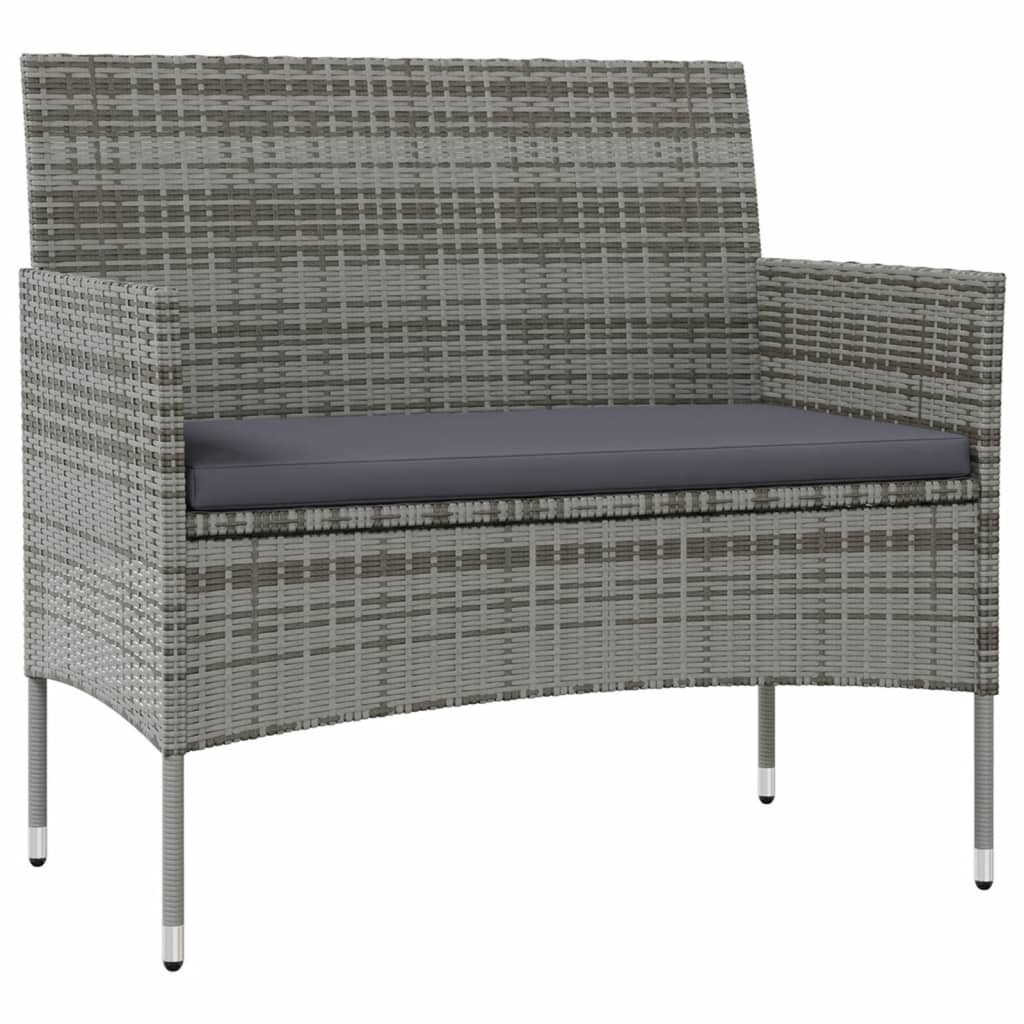 

vidaXL 16-delige Loungeset met kussens poly rattan grijs