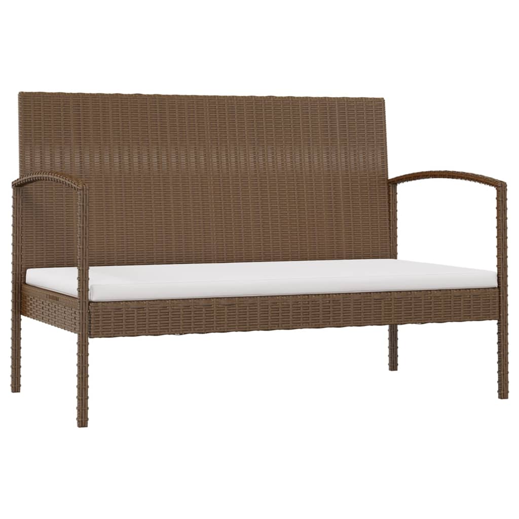 

vidaXL 16-delige Loungeset met kussens poly rattan bruin