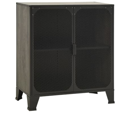 vidaXL &Uacute;ložn&eacute; skř&iacute;ně 2 ks &scaron;ed&eacute; 72 x 36 x 82 cm kov a MDF