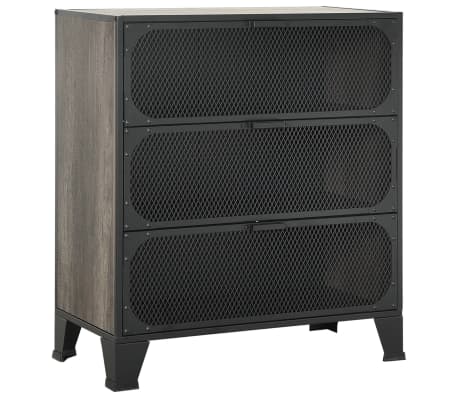 vidaXL Ormarići za pohranu 2 kom sivi 72x36x82 cm od metala i MDF-a
