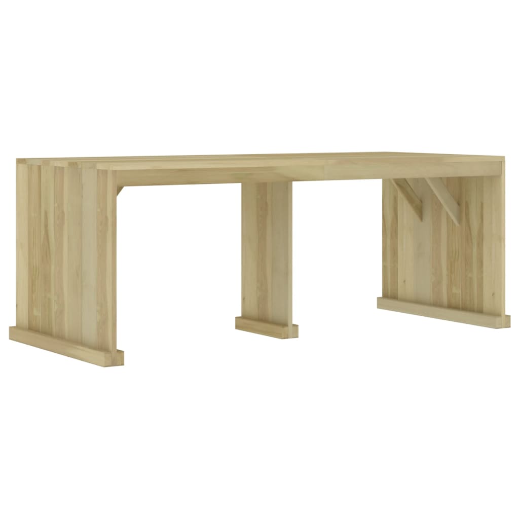 imagem de vidaXL 7 pcs conjunto de jantar p/ jardim pinho impregnado8