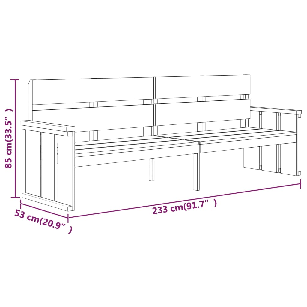 5 részes impregnált fenyőfa kerti étkezőgarnitúra