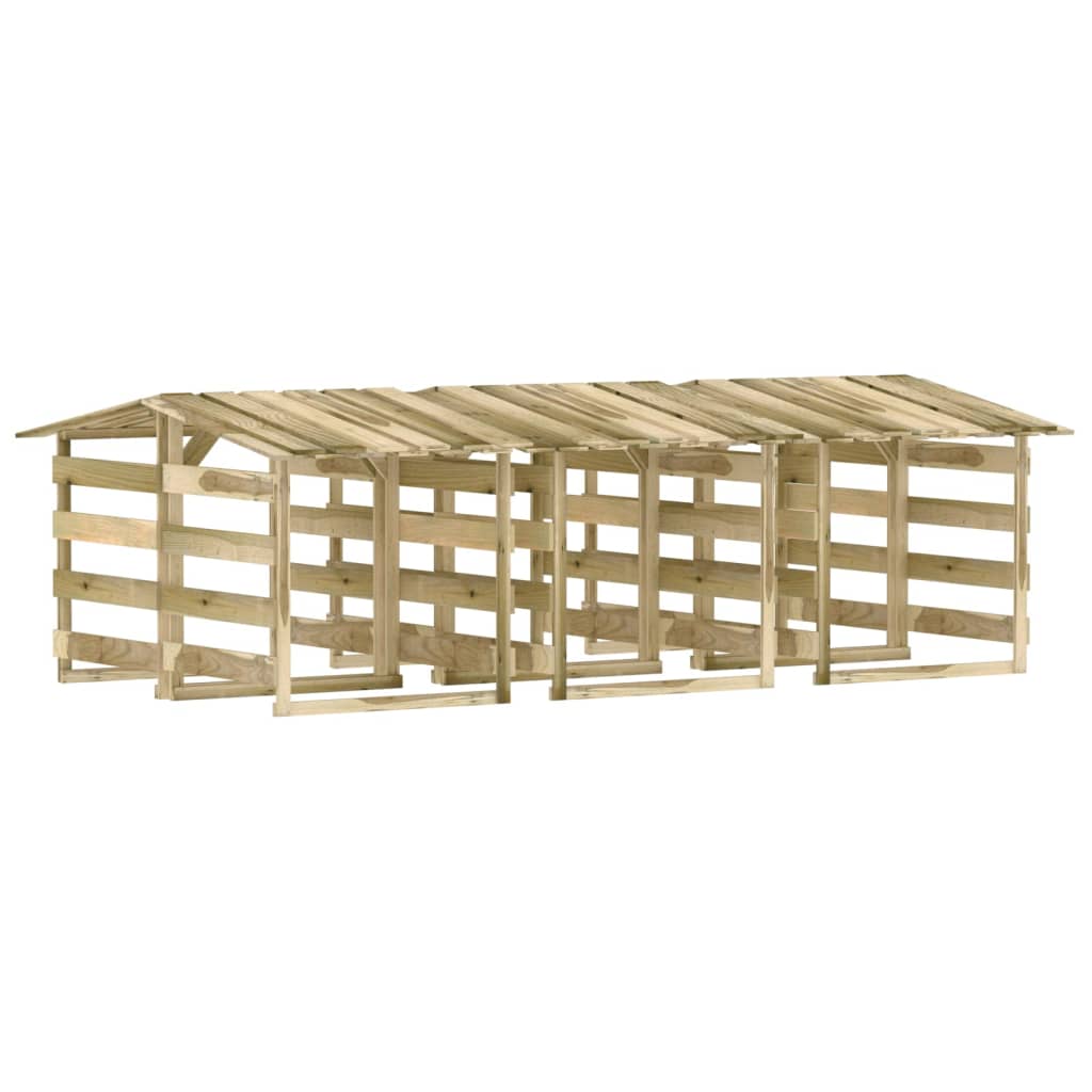 vidaXL Pergola's met dak 6 st 100x90x100 cm geïmpregneerd grenenhout