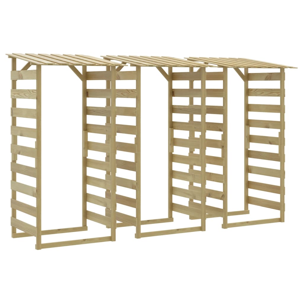 vidaXL Pergola's met dak 3 st 100x90x200 cm geïmpregneerd grenenhout