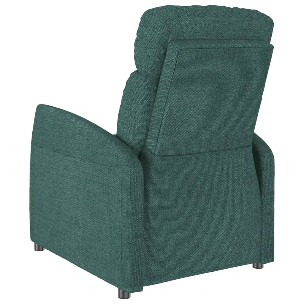 Polohovací křeslo tmavě zelené textil - obrázek 5
