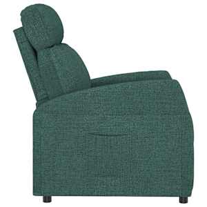 Polohovací křeslo tmavě zelené textil - obrázek 4