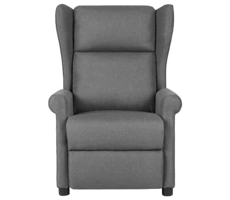 vidaXL Fauteuil verstelbaar stof lichtgrijs